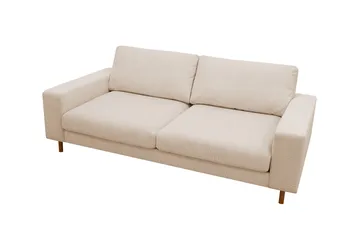 Scandi dyb 3-personers sofa i Jernbanefløjl - Beige - Møbler - Sofaer - 3 personers sofa