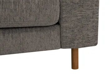 Scandi dyb 3-personers sofa i chenille - Grå - Møbler - Sofaer - Velour sofaer