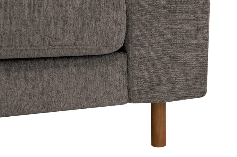 Scandi dyb 3-personers sofa i chenille - Grå - Møbler - Sofaer - Velour sofaer