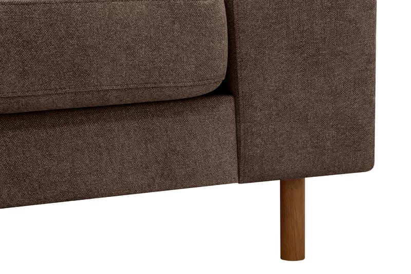 Scandi dyb 3-personers sofa i stof - Mørkebrun - Møbler - Sofaer - 3 personers sofa