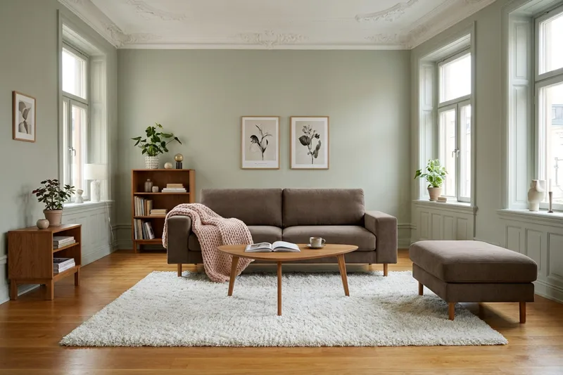 Scandi dyb 3-personers sofa i Jernbanefløjl - Brun - Møbler - Sofaer - 3 personers sofa