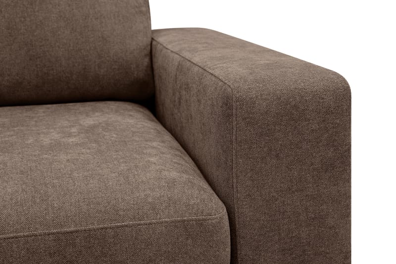 Scandi dyb 3-personers sofa i stof - Mørkebrun - Møbler - Sofaer - 3 personers sofa