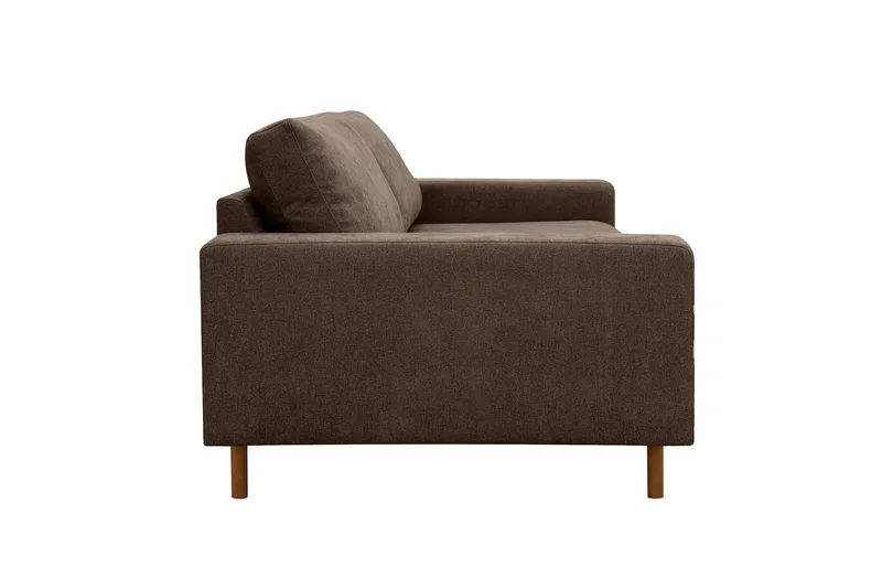 Scandi dyb 3-personers sofa i stof - Mørkebrun - Møbler - Sofaer - 3 personers sofa