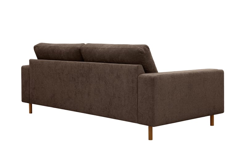 Scandi dyb 3-personers sofa i stof - Mørkebrun - Møbler - Sofaer - 3 personers sofa