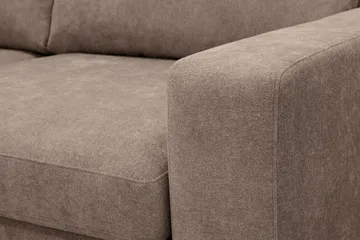 Scandi dyb 3-personers sofa i stof - Mørkebrun - Møbler - Sofaer - 3 personers sofa