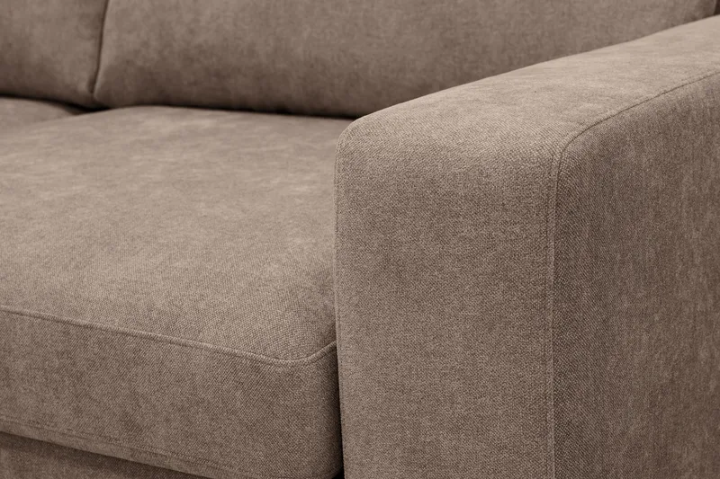 Scandi dyb 3-personers sofa i stof - Mørkebrun - Møbler - Sofaer - 3 personers sofa