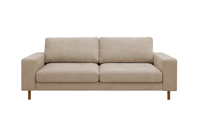 Scandi dyb 3-personers sofa i stof, Beige