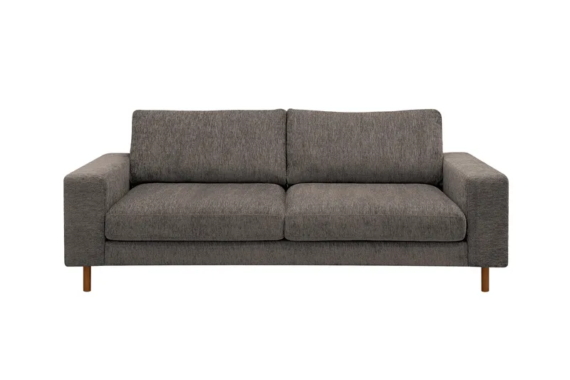 Scandi dyb 3-personers sofa i chenille, Grå