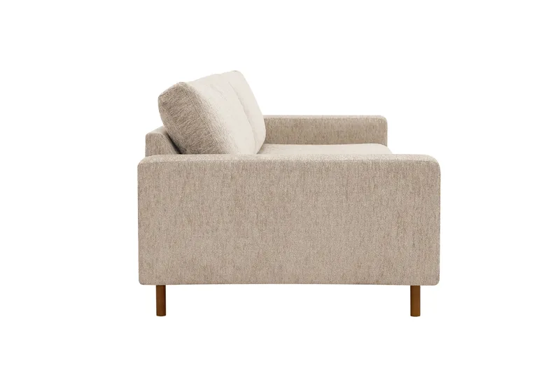 Scandi Dyb 4-personers sofa i chenille - Beige - Møbler - Sofaer - Velour sofaer