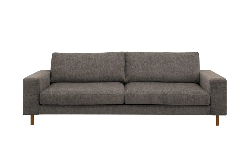 Scandi Dyb 4-personers sofa i chenille, Grå