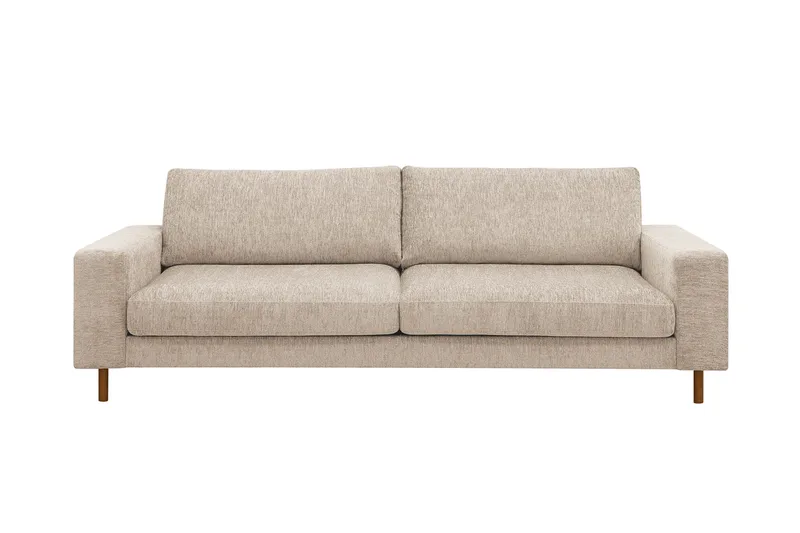 Scandi Dyb 4-personers sofa i chenille, Beige