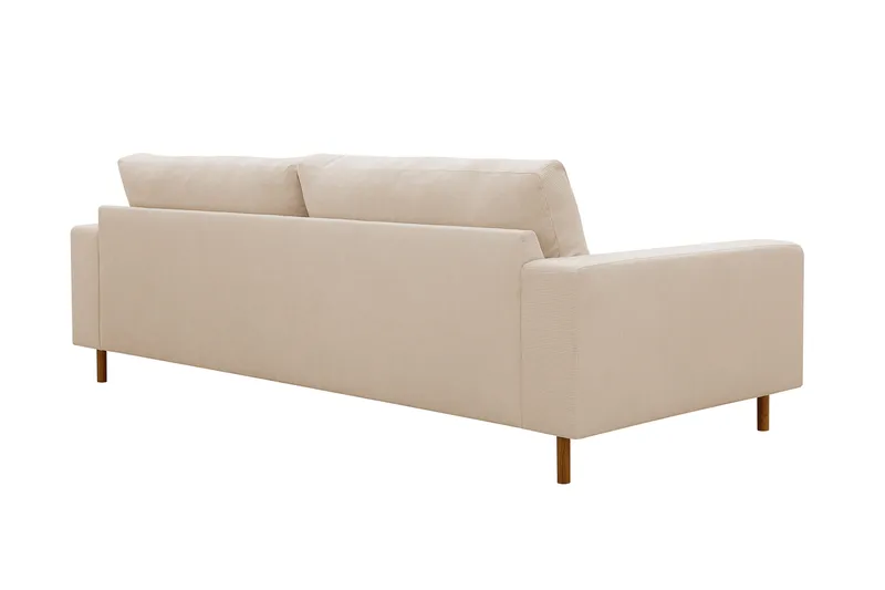Scandi Dyb 4-personers sofa i Jernbanefløjl - Beige - Møbler - Sofaer - 4 personers sofa