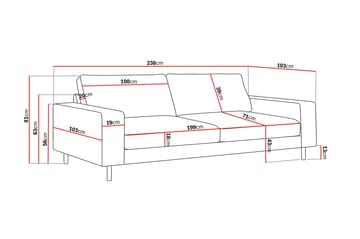 Scandi Dyb 4-personers sofa i Jernbanefløjl - Brun - Møbler - Sofaer - 4 personers sofa
