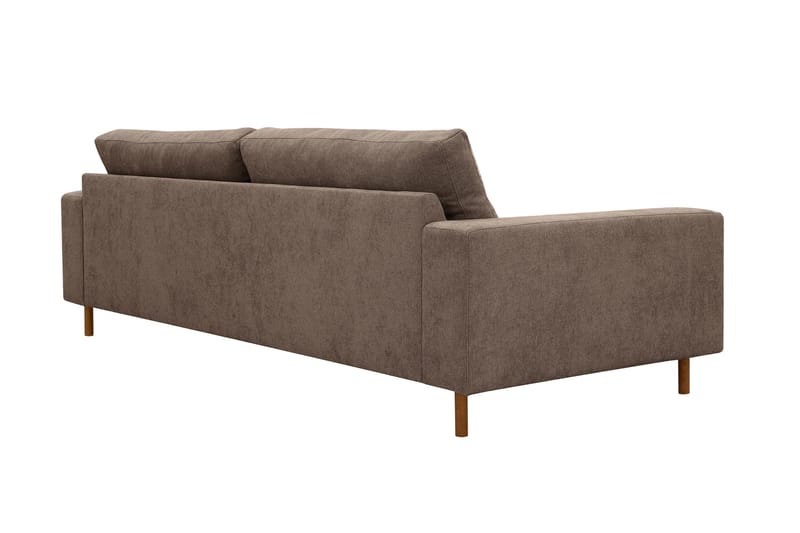 Scandi Dyb 4-personers sofa i stof - Mørkebrun - Møbler - Sofaer - 4 personers sofa