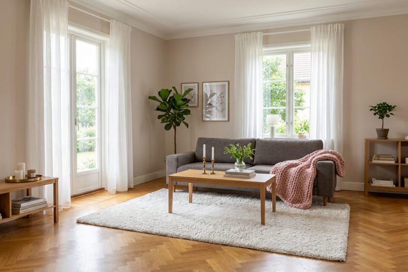 Scandi Dyb 4-personers sofa i chenille - Grå - Møbler - Sofaer - Velour sofaer