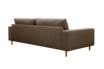 Scandi Dyb 4-personers sofa i Jernbanefløjl - Brun - Møbler - Sofaer - 4 personers sofa