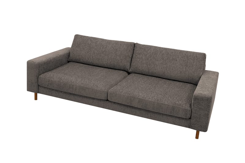 Scandi Dyb 4-personers sofa i chenille - Grå - Møbler - Sofaer - Velour sofaer