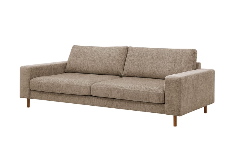 Scandi Dyb 4-personers sofa i chenille - Mørk beige - Møbler - Sofaer - 4 personers sofa