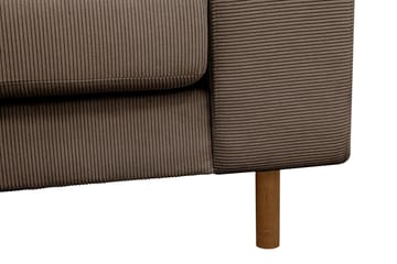 Scandi Dyb 4-personers sofa i Jernbanefløjl - Brun - Møbler - Sofaer - 4 personers sofa