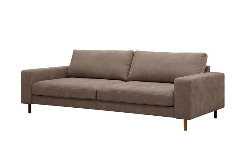 Scandi Dyb 4-personers sofa i stof - Mørkebrun - Møbler - Sofaer - 4 personers sofa