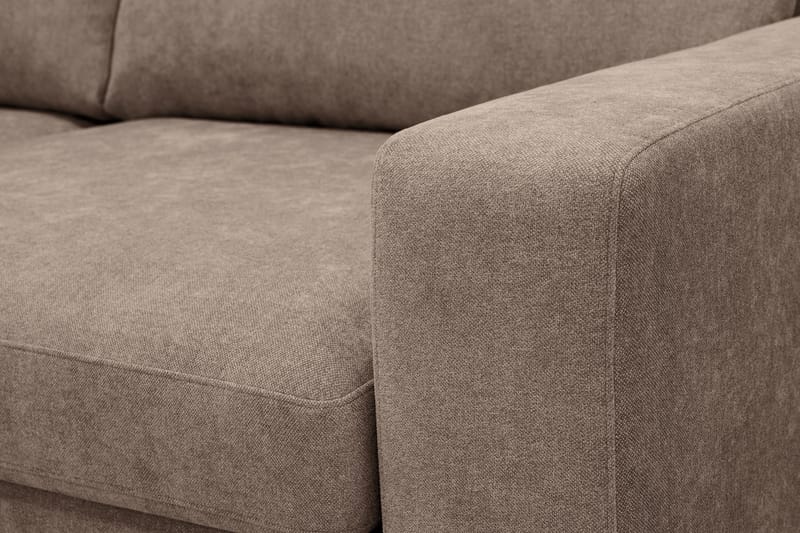 Scandi Dyb 4-personers sofa i stof - Mørkebrun - Møbler - Sofaer - 4 personers sofa