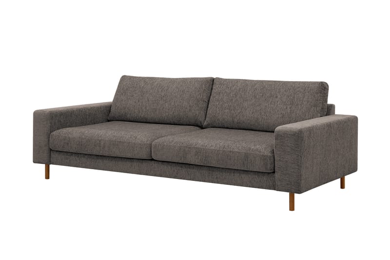 Scandi Dyb 4-personers sofa i chenille - Grå - Møbler - Sofaer - Velour sofaer