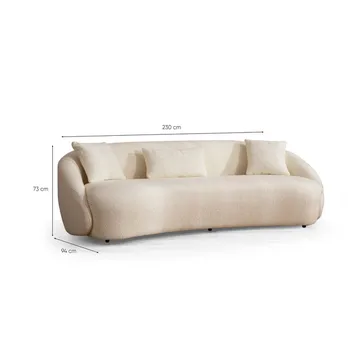 Scone 3-personers sofa - Cremehvid - Møbler - Sofaer - 3 personers sofa