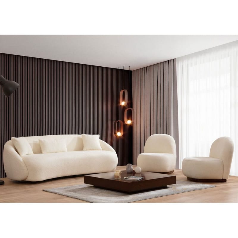 Scone 3-personers sofa - Cremehvid - Møbler - Sofaer - 3 personers sofa