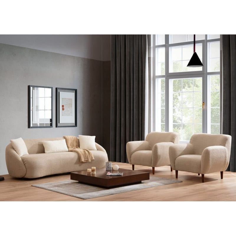 Scone 3-personers sofa - Beige - Møbler - Sofaer - 3 personers sofa