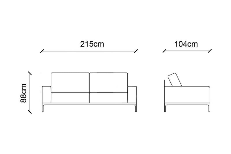 Secret 3-personers sofa - 3 personers sofa