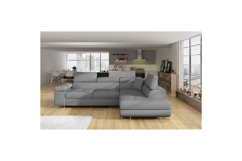 Sektionssofa Eltap Anton 272x203x85 cm - Jarell 04, Lysegrå, Højre - Møbler - Sofaer - Sovesofaer