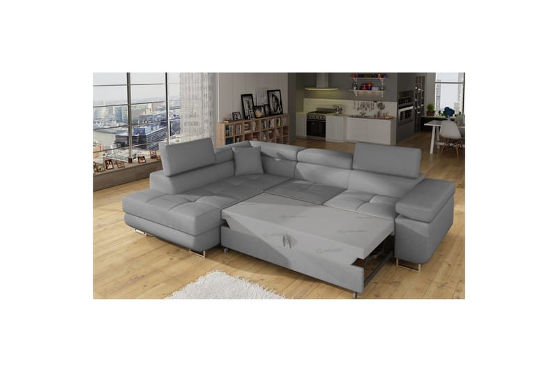 Sektionssofa Eltap Anton 272x203x85 cm - Jarell 04, Lysegrå, Venstre - Møbler - Sofaer - Sovesofaer