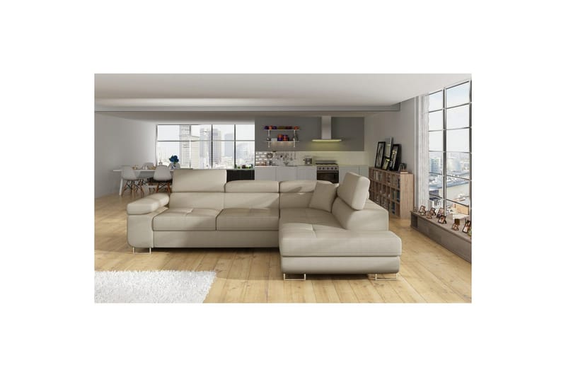 Sektionssofa Eltap Anton 272x203x85 cm - Jarell 18, Lys Beige, Højre - Møbler - Sofaer - Sovesofaer