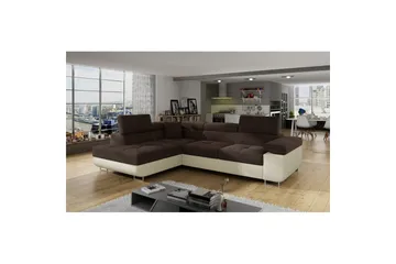 Sektionssofa Eltap Anton 272x203x85 cm - Jasmine 29, Soft 33, Brun, Beige, Venstre - Møbler - Sofaer - Sovesofaer