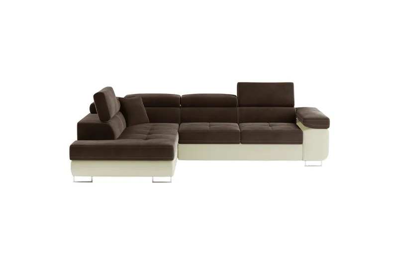 Sektionssofa Eltap Anton 272x203x85 cm - Jasmine 29, Soft 33, Brun, Beige, Venstre - Møbler - Sofaer - Sovesofaer