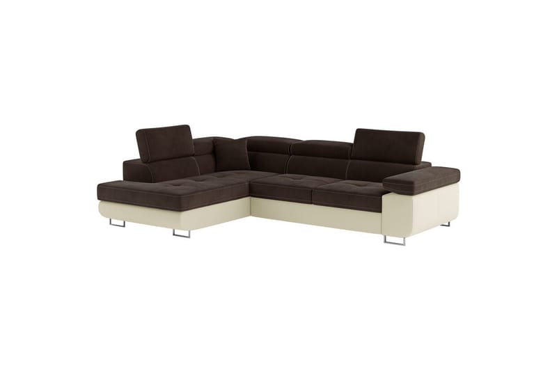 Sektionssofa Eltap Anton 272x203x85 cm - Jasmine 29, Soft 33, Brun, Beige, Venstre - Møbler - Sofaer - Sovesofaer