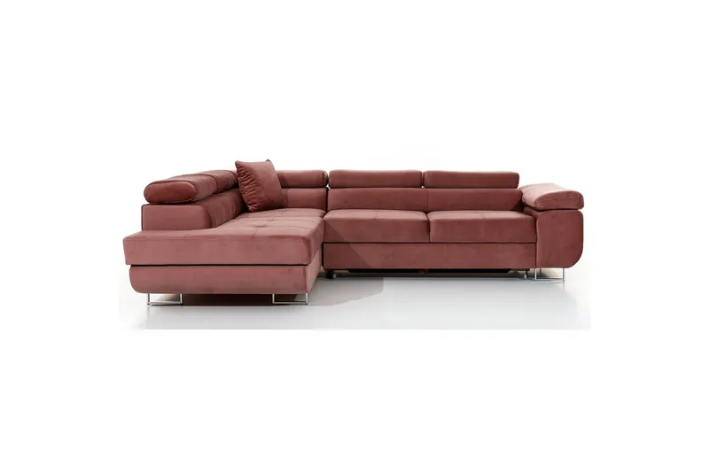 Sektionssofa Eltap Anton 272x203x85 cm - Monolit 63, Pink, Venstre - Møbler - Sofaer - Sovesofaer