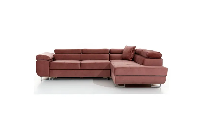 Sektionssofa Eltap Anton 272x203x85 cm, Monolit 63, Pink, Højre