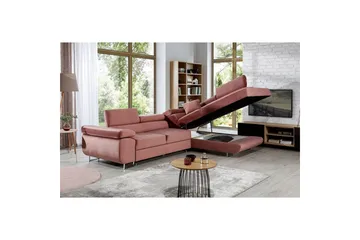 Sektionssofa Eltap Anton 272x203x85 cm - Monolit 63, Pink, Højre - Møbler - Sofaer - Sovesofaer