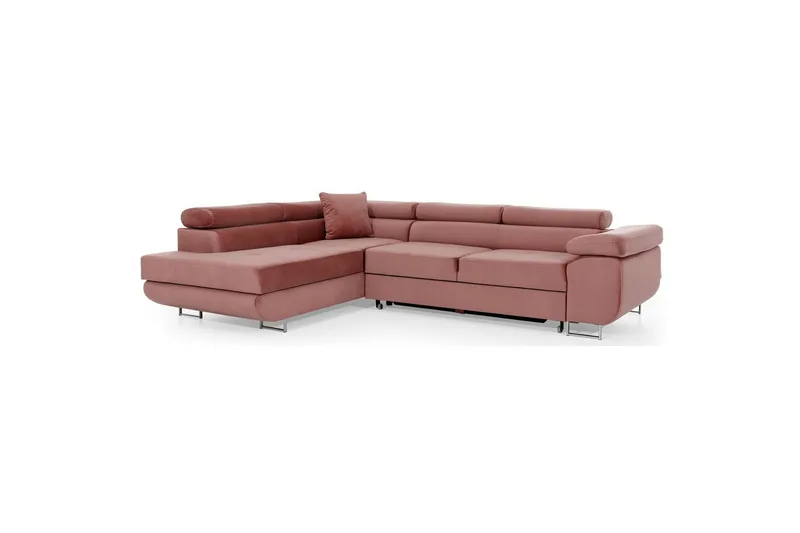 Sektionssofa Eltap Anton 272x203x85 cm - Monolit 63, Pink, Venstre - Møbler - Sofaer - Sovesofaer