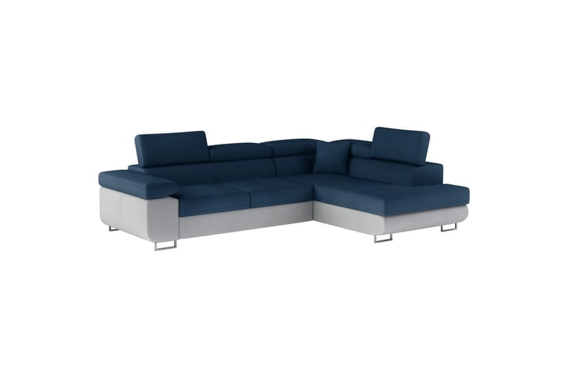 Sektionssofa Eltap Anton 272x203x85 cm - Monolit 77, Monolit 84, Blå, Lysegrå, Højre - Møbler - Sofaer - Sovesofaer