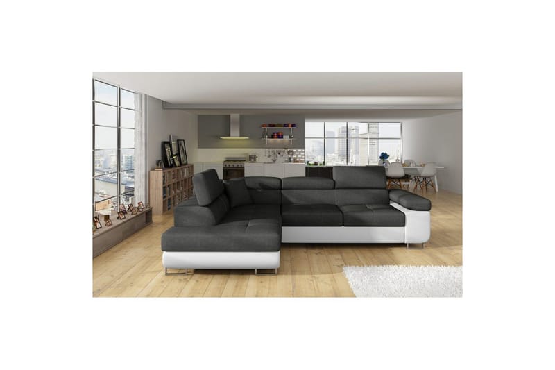 Sektionssofa Eltap Anton 272x203x85 cm - Sawana 05, Soft 17, Grå, Hvid, Venstre - Møbler - Sofaer - Sovesofaer