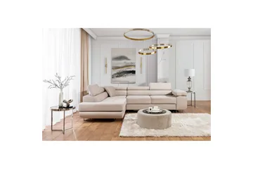 Sektionssofa Eltap Anton 272x203x85 cm - Paros 02, Beige, Venstre - Møbler - Sofaer - Sovesofaer