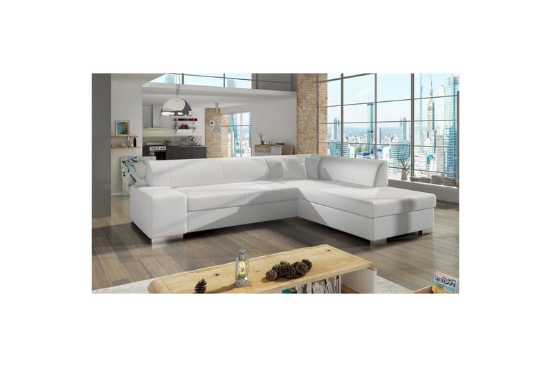 Sektionssofa Eltap Porto 278x217x74 cm - Soft 17, Hvid, Højre - Møbler - Sofaer - Sovesofaer