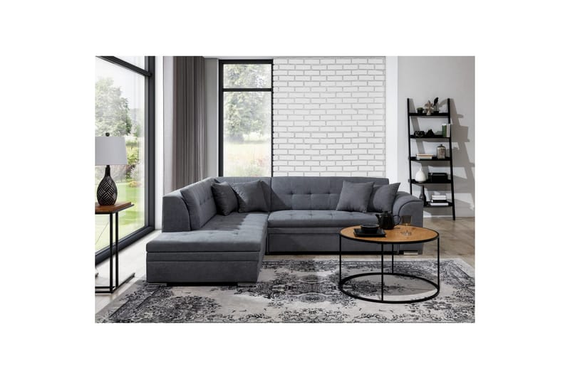 Sektionssofa Eltap Pieretta 260x207x78 cm - Soro 93, Grå, Venstre - Møbler - Sofaer - Sovesofaer