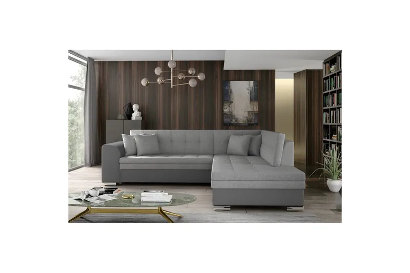 Sektionssofa Eltap Pieretta 260x207x78 cm - Sawana 21, Soft 29, Grå, Højre - Møbler - Sofaer - Sovesofaer