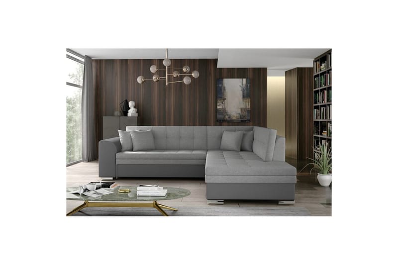 Sektionssofa Eltap Pieretta 260x207x78 cm, Sawana 21, Soft 29, Grå, Højre