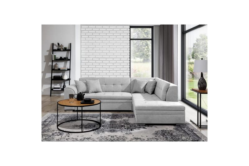 Sektionssofa Eltap Pieretta 260x207x78 cm - Poco 3, Lysegrå, Højre - Møbler - Sofaer - Sovesofaer