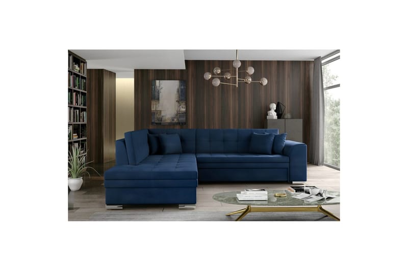Sektionssofa Eltap Pieretta 260x207x78 cm - Monolith 77, Blå, Venstre - Møbler - Sofaer - Sovesofaer