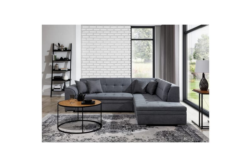 Sektionssofa Eltap Pieretta 260x207x78 cm - Soro 93, Grå, Højre - Møbler - Sofaer - Sovesofaer